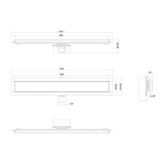 Душевой трап ALMAes Arianda AR50CH 50см хром